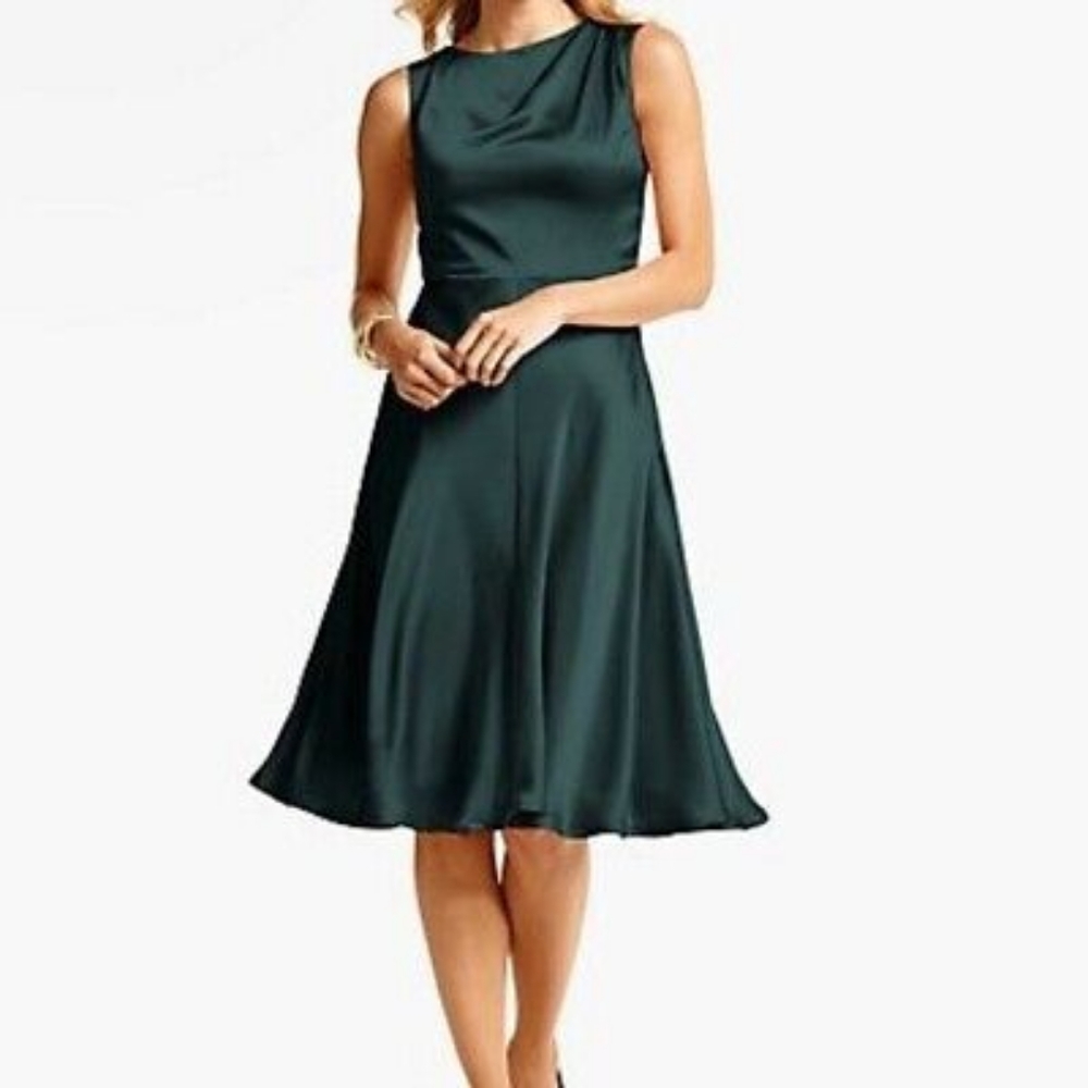 Talbot's crepe silk a-line dress